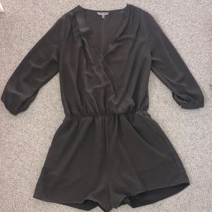Naked Zebra Grey Long-Sleeve Romper